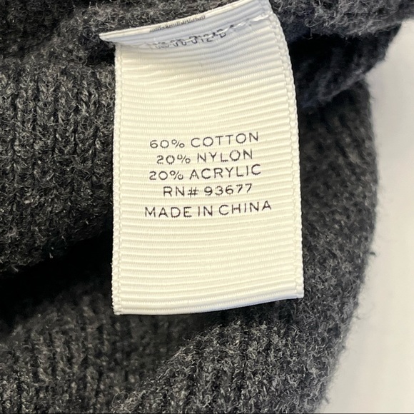 Stylus Sweater Womens Gray Long Sleeve Asymmetrical Turtleneck Cotton Blend M - Picture 2 of 13